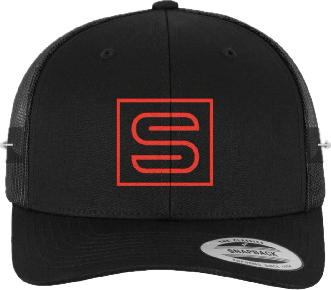 The Subdue Black Trucker Mesh Baseball Cap